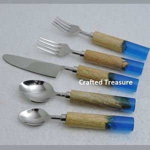 Cuisine de luxe capable Design fantaisie manche en bois ensemble de couverts en acier inoxydable articles ménagers de qualité supérieure couverts Gadgets de coupe de fromage - Product Image 3