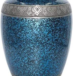 Urne funéraire humaine Blue Extra Large Companion avec gravure personnalisée - Product Image 6