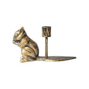 Candelabros decorativos de ardilla de hierro fundido, soporte cónico de oro antiguo para bodas, fiestas y estilo doméstico a precio competitivo - Product Image 1