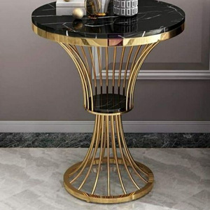Heavy Duty Modern Brass Gold Expensive Side Metal <b>Table</b> With Black Marble Top <b>Decorative</b> <b>Table</b> for Home <b>Decoration</b> Side <b>Tables</b> - Product Image 1