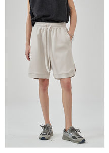 กางเกงวิ่งขาสั้นระบายอากาศได้ดีสำหรับผู้ชายเสื้อผ้าออกกำลังกายในยิมกีฬาที่ใช้งานมีรูปแบบสีพื้นสำหรับฝึกกีฬาและออกกำลังกาย - Product Image 3