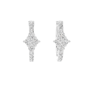 Boucles d'oreilles créoles en diamant de laboratoire 0,536 CT pour femmes, clarté VVS-VS EF, or 18 carats, 14 carats, 10 carats et argent 925, moissanite - Product Image 1