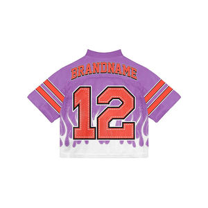 Camisetas Deportivas Personalizadas con Estampado Urbano, Cuello en V, para Hombre, de Secado Rápido, Holgadas, Estilo Jersey de Fútbol Americano, Baloncesto y Fútbol Soccer - Product Image 6