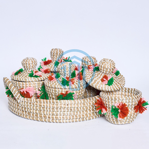 Perfect Display Choice For <b>Ramadan</b> Eid Garangao Storage Handmade Seagrass <b>Gift</b> Set With Accessories - Product Image 1