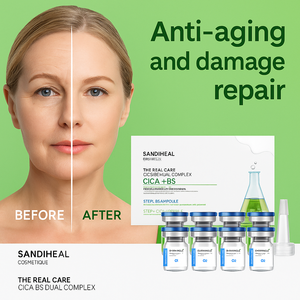 Ampolla de ácido hialurónico B5 Sanendi OEM para el rostro, Heartleaf, para una piel radiante y luminosa, set de cuidado de la piel micronizado, 10 viales - Product Image 2