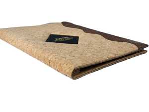 Fabriqué à la main de luxe hôtel Menu dossier verre Logo liège conception A4 taille PU cuir couleur personnalisée Logo Restaurants facture couvre - Product Image 5