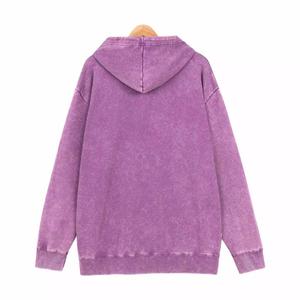 High Quality Men's 100% Cotton Winter Hoodies Custom Logo Vintage Wash Acid Wash Pullover - Product Image 6