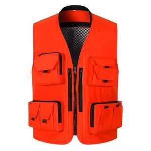 Gilet cargo en toile pour homme, décontracté, respirant, à boutons, multi-poches, pour la pêche, l'escalade, le camping, l'hiver, service OEM - Product Image 1