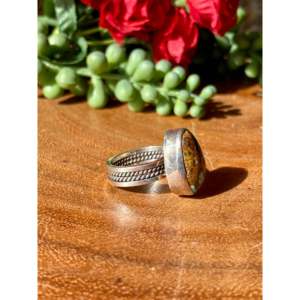 Handmade <b>Boho</b> Royston Turquoise & Sterling <b>Silver</b> <b>Ring</b> Navajo Made Gemstone Jewelry for Everyday Wear Size 5.25 - Product Image 3