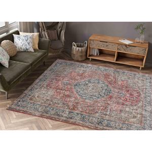 Floral Persian Style <b>Rug</b>: Colorful Thin Turkish <b>Rug</b>,<b>Chenille</b> <b>Rug</b> - Product Image 2