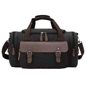 Canvas fashion Overnight high quality for Men Women Leather <b>Bag</b> Travel Carry on Sports Weekend Gym Tote <b>Bags</b> Garments Duffel <b>Bag</b> - Product Image 1