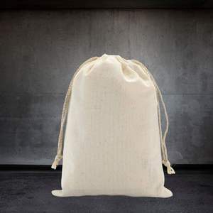 Sacs en coton pur à cordon de serrage pour usage quotidien, pochettes en tissu écologiques réutilisables pour le voyage, l'emballage de cadeaux, le rangement, l'organisation en vrac, ensemble d'accessoires - Product Image 4