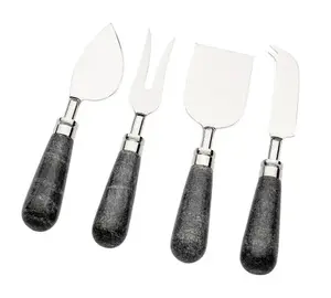 <b>Set</b> Of Four <b>Metal</b> Stylish Cheese <b>Set</b> With Antique Handles Latest Design <b>Metal</b> Cutlery Cheese <b>Set</b> In Affordable Prices - Product Image 1