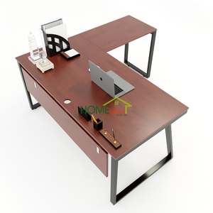 โต๊ะทำงานรูปตัวแอล HBTH020-Trapeze II Concept ขนาด 160x160 ซม. ต้องประกอบเอง สไตล์ร่วมสมัยผสมผสานแบบดั้งเดิม สำหรับสำนักงาน อาคารสำนักงาน เฟอร์นิเจอร์สำนักงาน - Product Image 1