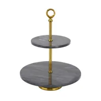 Ensemble de 3 supports à gâteau et à dessert ronds en or rose poli Qualité supérieure Différentes tailles Supports à gâteau et à dessert en métal