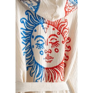 Peignoir à capuche en coton biologique 100 % Varol, doux et absorbant, idéal pour l'été – Robe de plage décontractée Dualis - Product Image 6