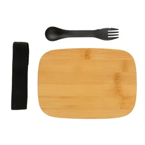Boîte à lunch en bambou et acier durable pour une alimentation éco-responsable - Product Image 6
