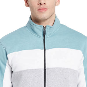 Chándal de hombre de alta calidad 100% algodón multicolor cremallera completa cuello alto chándal ropa deportiva ropa de gimnasio chándal de invierno - Product Image 6