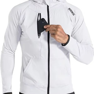 Chaqueta Cortavientos Larga con Capucha para Hombre, Diseño de Diseñador, al por Mayor, Bolsillos Delanteros, Ligera, Resistente al Viento e Impermeable, Estilo Vintage - Product Image 1