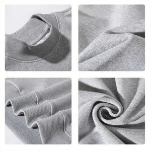 High Quality 380g 100% Cotton Varsity Pullover Oversized Mockneck Sweatshirts Custom Streetwear for Men and Women - Product Image 6