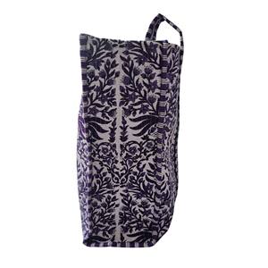 Sac fourre-tout à bandoulière en coton matelassé imprimé à la main avec des motifs floraux violets, imprimé Sanganeri, sac de shopping 100% coton - Product Image 3