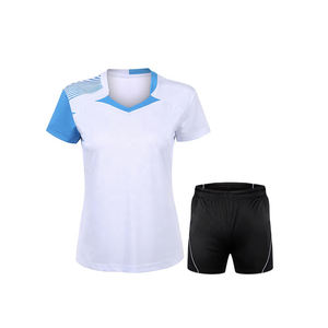 Camisetas deportivas personalizadas para tenis de mesa para hombre y mujer, pantalones cortos de poliéster sublimado, ropa de tenis transpirable, uniformes de Bádminton - Product Image 4