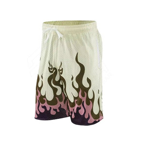 Wholesale Men's Plus Size Breathable Quick Dry Anti-Bacterial Polyester Basketball Shorts Customized Logo <b>Decorative</b> Pattern - Product Image 1