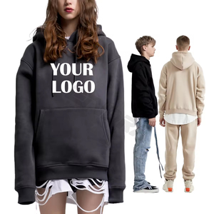 Sweat à capuche pour homme en polaire lourde de qualité supérieure en coton de haute qualité avec logo personnalisé pull sweat capuche surdimensionnée hiver essentiel teint uni - Product Image 2