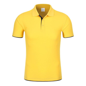 100% PK เสื้อโปโลสำหรับผู้ชาย, เสื้อโปโลผ้าฝ้ายปักโลโก้พิมพ์ลายสีล้วนป้องกันริ้วรอยสำหรับผู้ชาย - Product Image 4