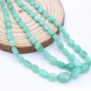 Cuentas de piedras preciosas de Esmeralda natural Collar de piedras preciosas lisas de 3 capas Joyería artesanal única fina Precio al por mayor - Product Image 4