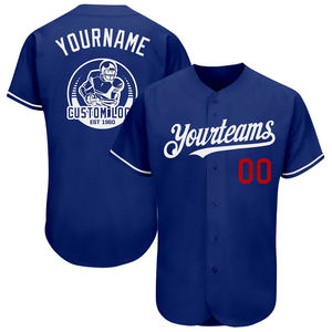 Imprimé personnalisé Livraison rapide Tenue de maillot de softball pour hommes Uniformes bleus Sublimation de prix bon marché pour adultes - Product Image 2