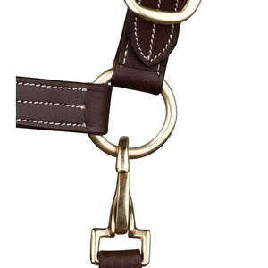 La mejor calidad, blanco, elegante, cosido, cuero ajustable, caballo, Halter, herrajes de latón, duradero para entrenamiento, aseo, tamaño personalizable - Product Image 2