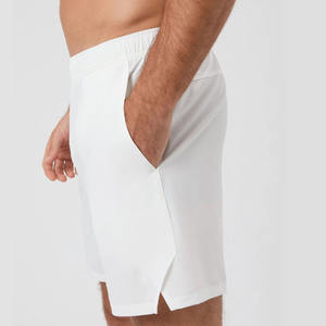 Pantalones cortos deportivos de gimnasio 2 en 1 de diseño personalizado para hombre, peso ligero, tela de secado rápido, entrenamiento de Color sólido, servicio OEM ecológico - Product Image 6