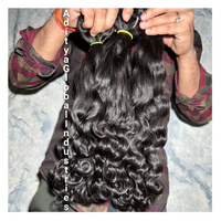 Paquetes de trama de cabello humano Remy indio virgen rizado hinchable alineado con cutícula 100% del proveedor al por mayor: modelo no permanente