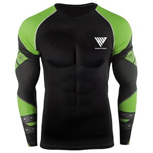 Private Labelling Customer Demands Sportswear Rash Guards High Quality Premium Selling O-Neck Dual Color Panel <b>Compression</b> <b>Shirt</b> - Product Image 1