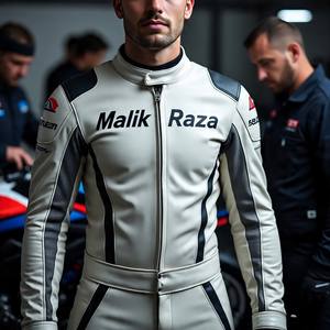 Combinaison de course de moto sur mesure Malik Raza de haute qualité, peau de vache 1.3mm, Protection Elite, OEM disponible - Product Image 6