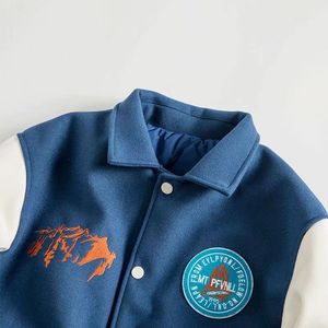 2023 prix de gros approvisionnement d'usine bouton couvert femmes Letterman vestes outwear patchs broderie Logo varsity vestes - Product Image 5