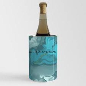 Acero inoxidable plata brillante pulido Interior y Color azul diseñador único Exterior aspecto atractivo Barware enfriadores de vino - Product Image 1