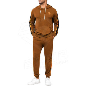 Ropa deportiva informal para exteriores para hombre, transpirable, ligera, ecológica, chándal de 2 piezas, Sudadera con capucha de algodón 100%, jersey de talla grande - Product Image 3
