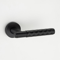 Poignée de porte en alliage de zinc chromé, poignée ronde à facettes de diamant, quincaillerie moderne à finition miroir pour chambre à coucher salle de bain