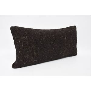 Tapis Kantha en laine noire de 12x24 pouces avec oreiller à motif tissé Style vintage - Product Image 3