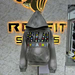 Sweat à capuche zippé pour homme de style professionnel, qualité supérieure, 100% coton, fabriqué en usine, imprimé en relief, prix bas, très demandé - Product Image 3