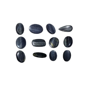 หินธรรมชาติคริสตัลพลอยตาเสือสีฟ้าผสมรูปร่างหลวมการรักษาอัญมณี Cabochon พลอยอัญมณีทั้งหมดทรง Cabochon - Product Image 2