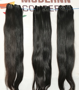 Vente en gros d'extensions de cheveux humains indiens alignés sur les cuticules vierges brutes 100% non transformées Temple naturel droit lâche profonde Super Wave - Product Image 2
