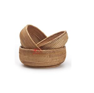 Cesta de almacenamiento de jacinto de agua artesanal sin asas para decoración del hogar con cesta tejida a mano de diseño elegante - Product Image 4