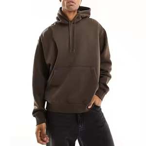 OEM de alta calidad de los hombres suéter sudaderas con capucha y sudaderas Logo impreso 100% algodón liso de gran tamaño sudaderas con capucha para los hombres - Product Image 4