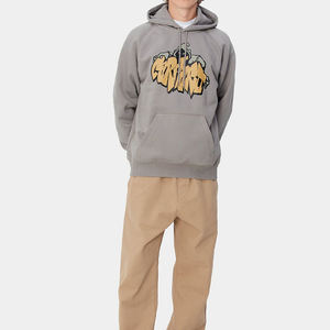 Sudaderas con capucha térmicas de algodón con logotipo personalizado para hombre, jersey de lana con estampado, ropa de calle, novedad de primavera - Product Image 3