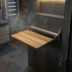Folding Shower Seat Wall Mounted Shower Shelf <b>for</b> <b>Bathroom</b> - Product Image 3