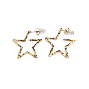 CUCOCUCA YXQ E269 Orecchini a perno alla moda in acciaio inossidabile a forma di stella con colore dorato per un look elegante primavera/estate - Product Image 1