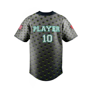 Gran oferta, ropa de béisbol y softbol de talla grande para hombre, sudadera de malla transpirable personalizable, conjunto de bordado sublimado con calor - Product Image 6